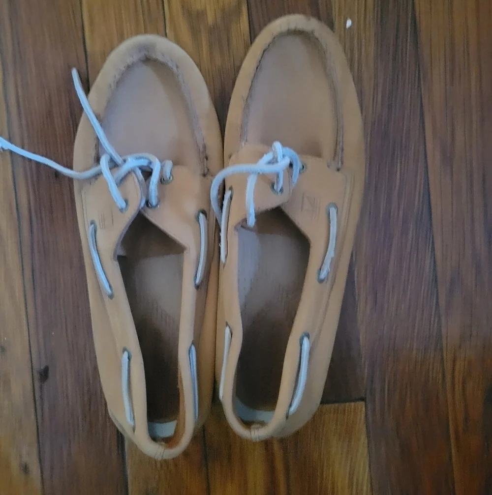 Sperry Authentic Original Leather Boat Shoes Tan Size 9